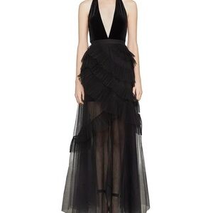 BCBGMaxAzria Elegant Black Halter Dress